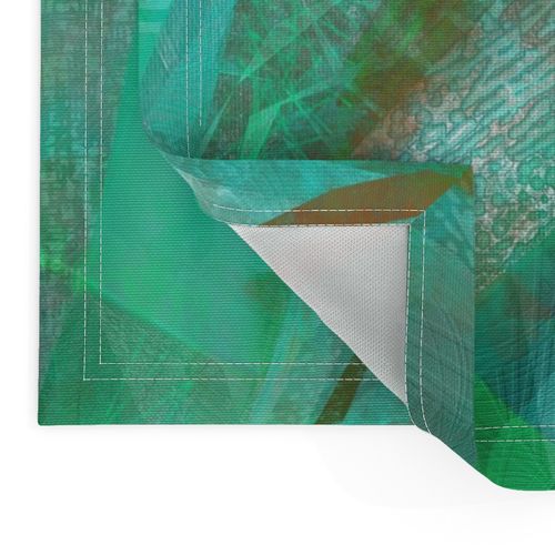 Emerald green ribbons abstract