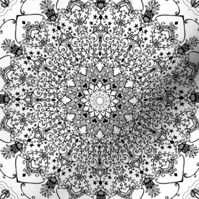 Mandala Black and White Mandala 