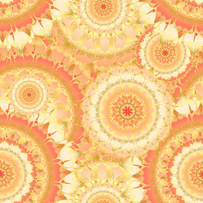 Delicate Mandala Pattern orange