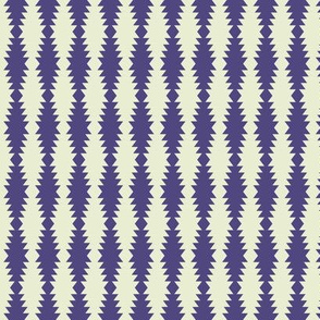 Ziggurat stripes - violet and cream