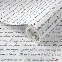 lettre d'amour griffonnage orchid marine blanc