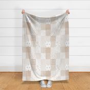 21" Ivory Whloe Cloth /Cheater Quilt