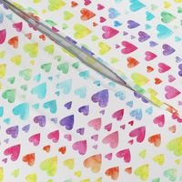 Watercolour Rainbow Hearts #2