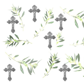Crucifix with olive branches Catholic