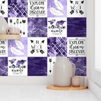 Adventure Awaits - Wholecloth Cheater Quilt - Ultra Violet