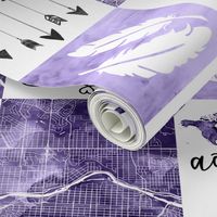 Adventure Awaits - Wholecloth Cheater Quilt - Ultra Violet