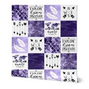 Adventure Awaits - Wholecloth Cheater Quilt - Ultra Violet