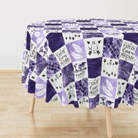 Adventure Awaits - Wholecloth Cheater Quilt - Ultra Violet