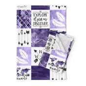 Adventure Awaits - Wholecloth Cheater Quilt - Ultra Violet