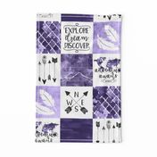 Adventure Awaits - Wholecloth Cheater Quilt - Ultra Violet