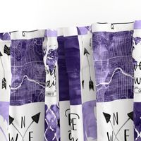 Adventure Awaits - Wholecloth Cheater Quilt - Ultra Violet