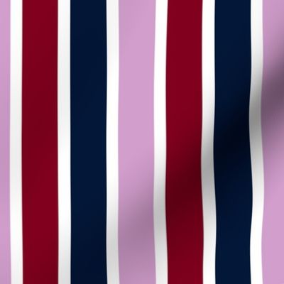 Stripes - Orchid, Burgundy & Navy #3