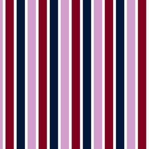 Stripes - Orchid, Burgundy & Navy #3