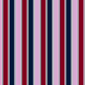 Stripes - Orchid, Burgundy & Navy #4