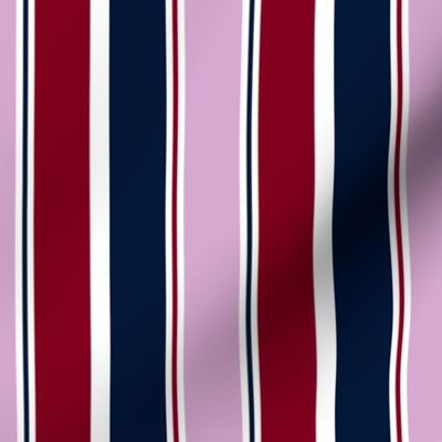 Stripes - Orchid, Burgundy & Navy #5