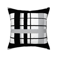 Timeless plaid /   black gray white