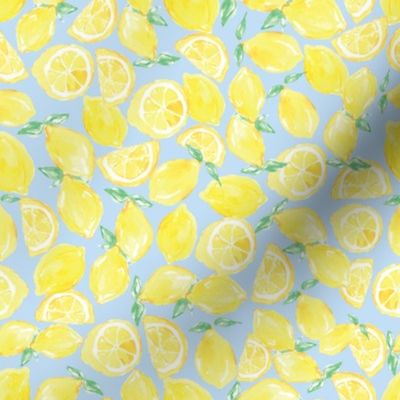 Lemons on Blue