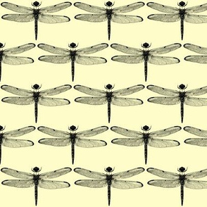 Dragonflies on Pale Yellow // Small