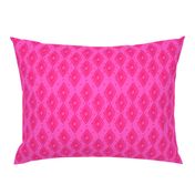 Mudcloth Dotty Diamonds in Neon Pink + Red