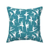 Ballerinas on Teal // Large