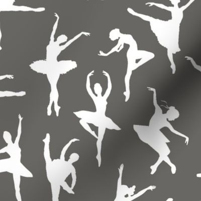 Ballerinas on Slate Grey // Large