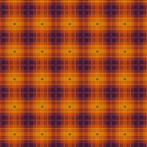 Halloween plaid, spooky chequered tartan