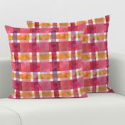 twill plaid watercolor pink