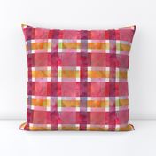 twill plaid watercolor pink