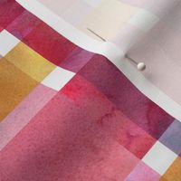 twill plaid watercolor pink