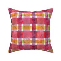 twill plaid watercolor pink
