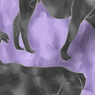 Moody Mod Llamas - pewter purple