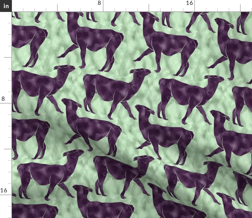 Small Moody Mod Llamas - plum mint