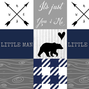 Its just you and me - little man - navy and gray