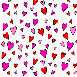 Valentine's Red and Pink Hearts