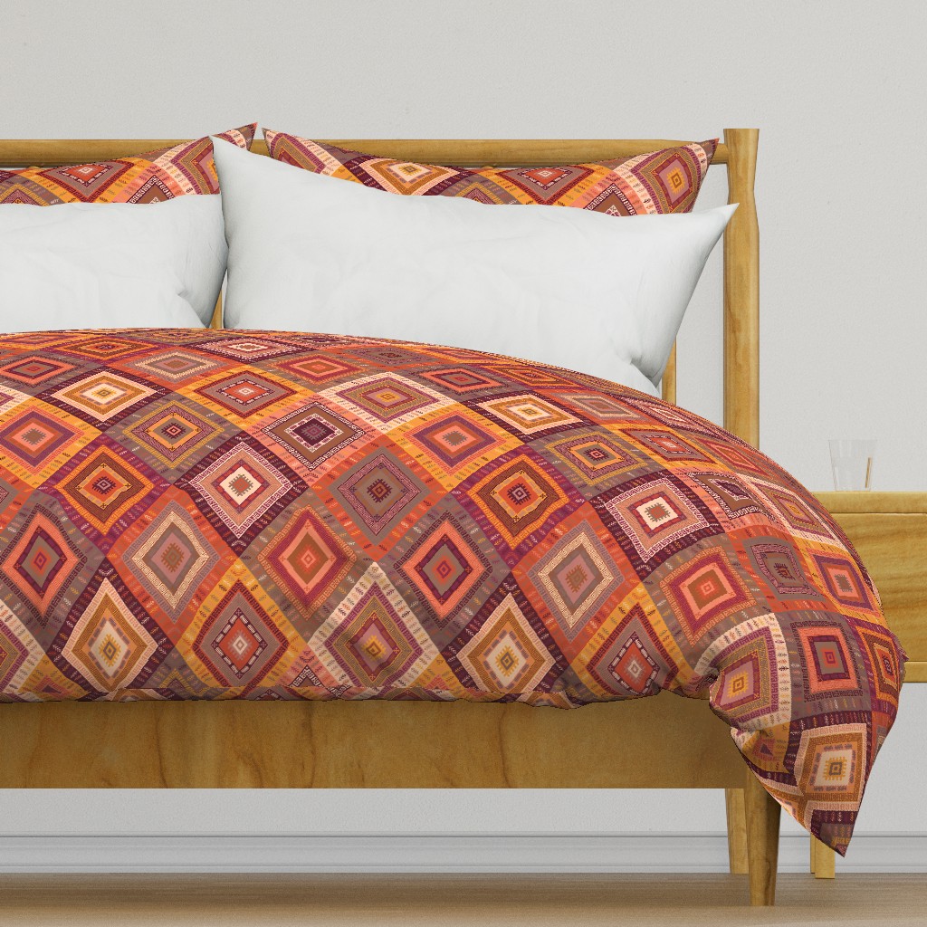 Kilim Diamonds - Apricot