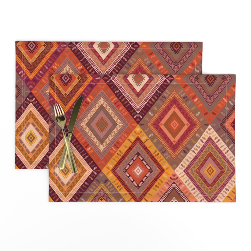 Kilim Diamonds - Apricot