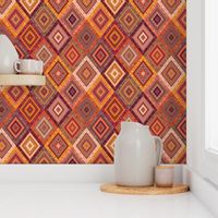 Kilim Diamonds - Apricot