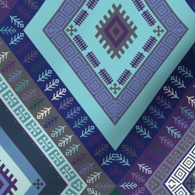 Kilim Diamonds - blues