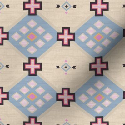 kilim cross and diamond