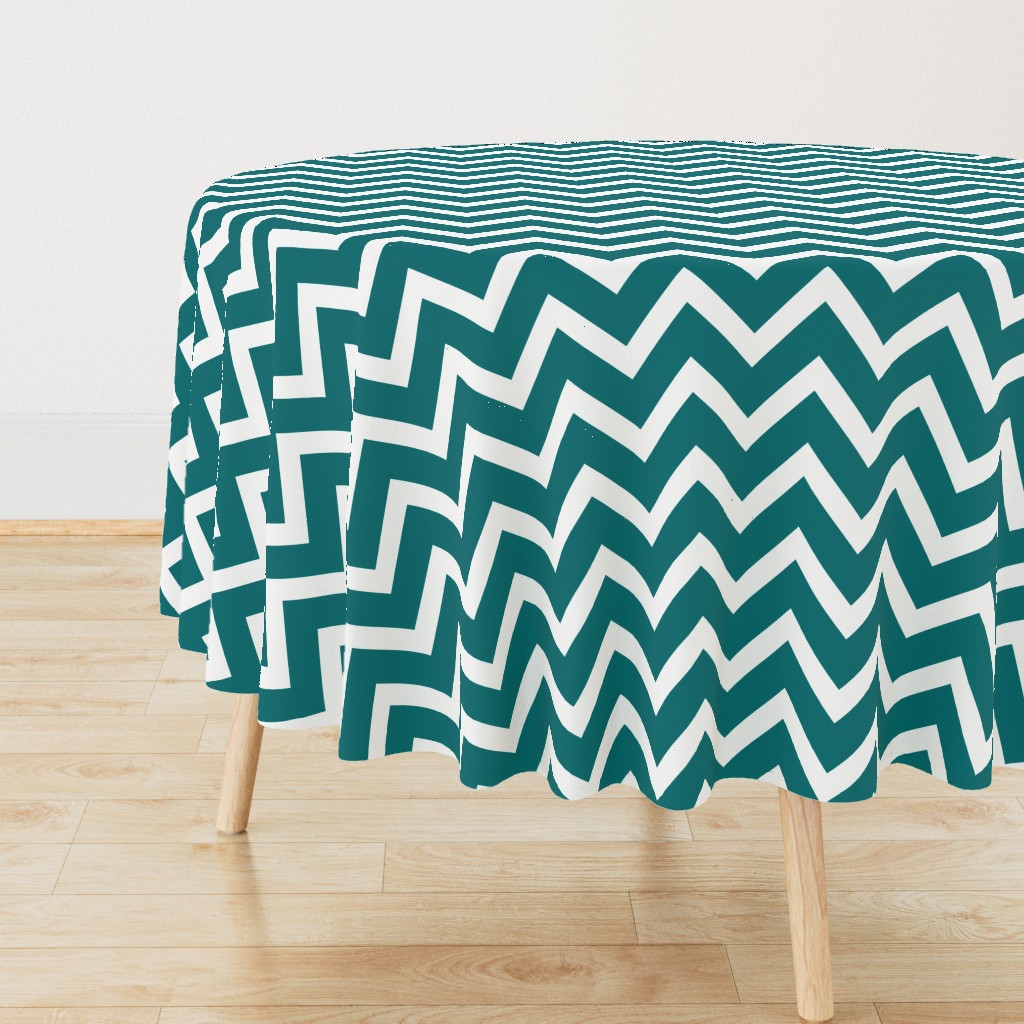 large teal chevron