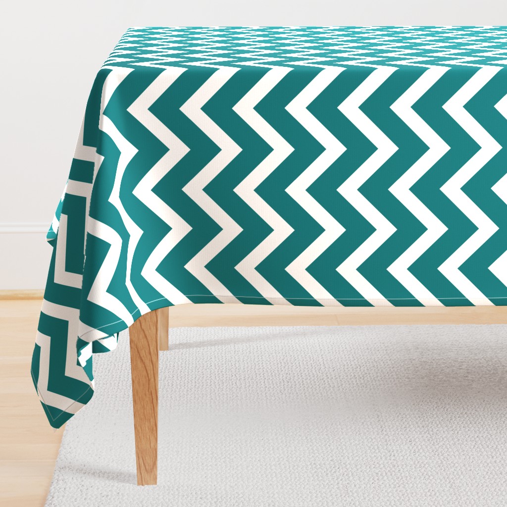 large teal chevron