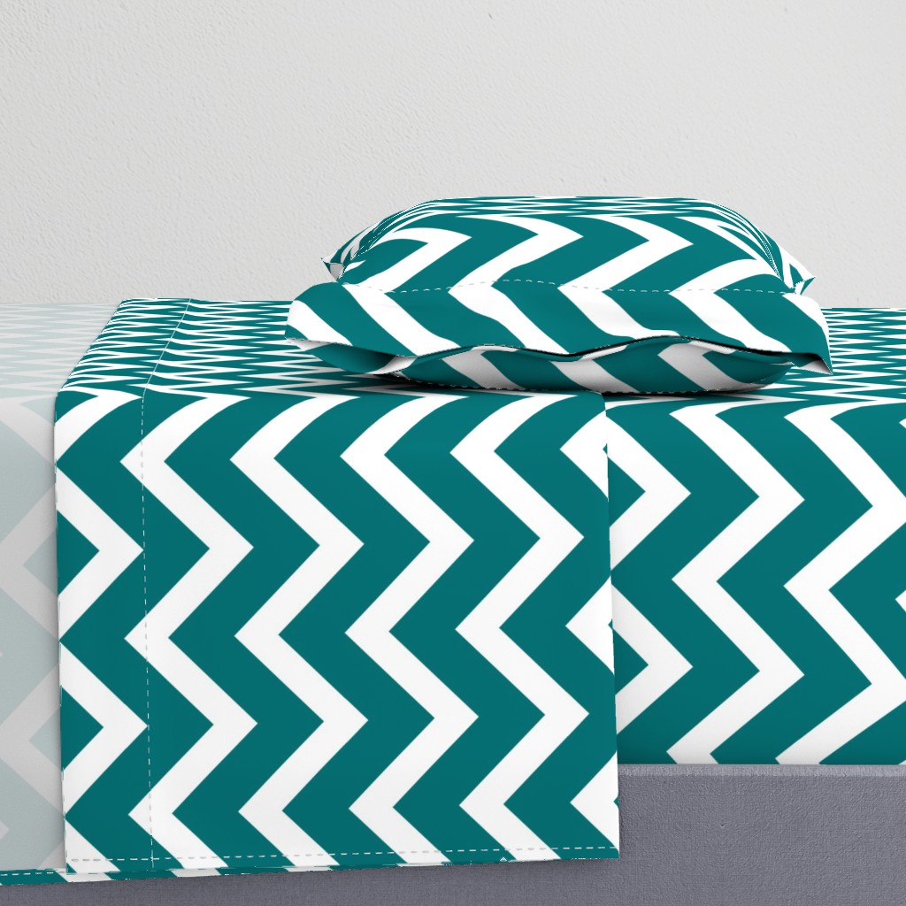 large teal chevron