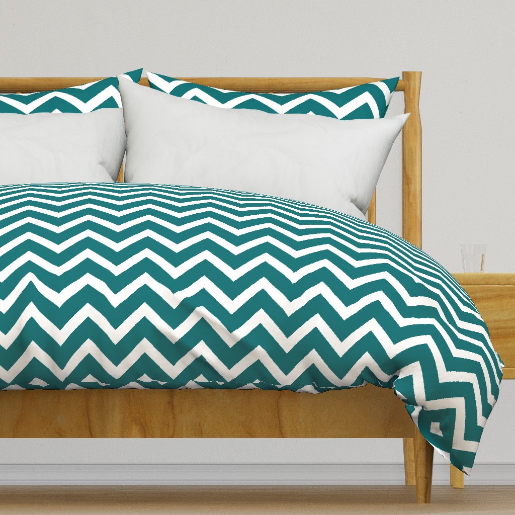 large teal chevron