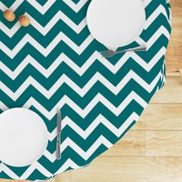 large teal chevron