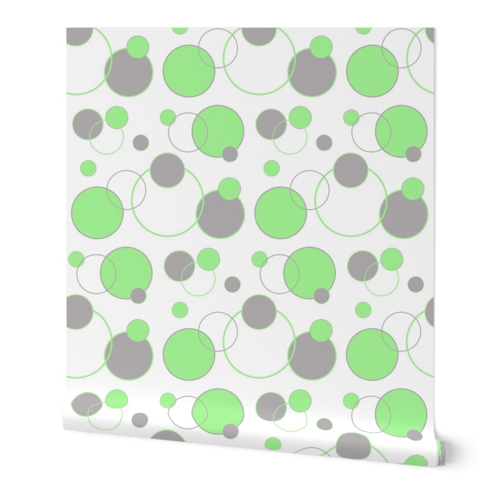 Circle Geometric Mint Green Gray Grey