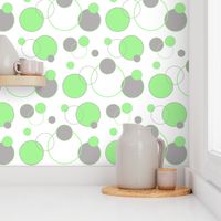 Circle Geometric Mint Green Gray Grey