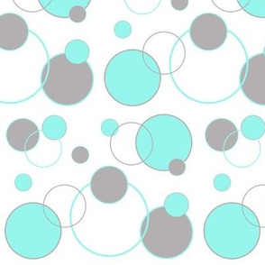 Circle Geometric Aqua Turquoise Blue Gray Grey Abstract