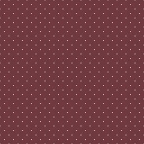 ★ VINTAGE POLKA DOTS ★ Dark Burgundy, Small Scale / Collection : Swallows & Polka Dots – Rockabilly Prints