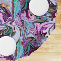 BNS2 - LG - Marbled Mystery Swirls  in Purple - Lavender - Aqua - Turquoise - Olive Green