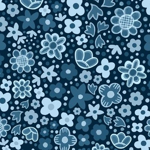 Floral Whimsy Blue